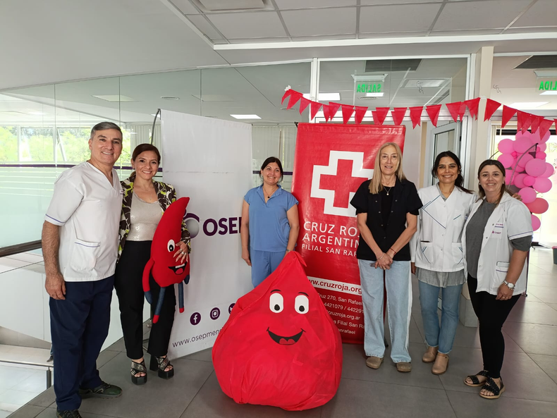 Campaña de donación de sangre en San Rafael.