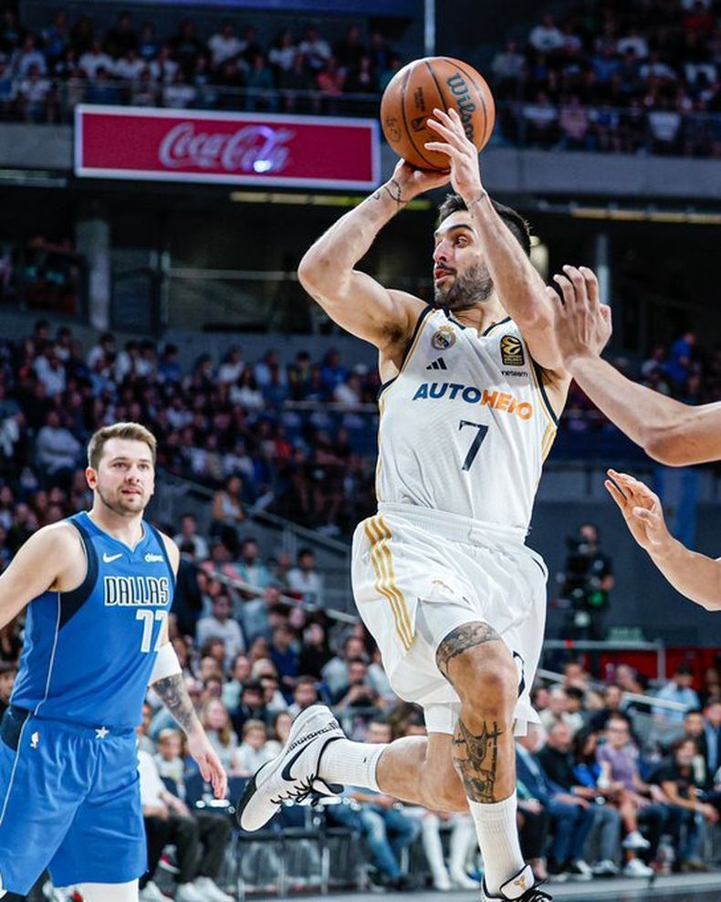 Facundo Campazzo y Luka Doncic volvieron a cruzarse en una cancha de b&aacute;squet