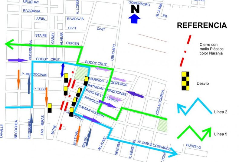 Desvio calle mitre