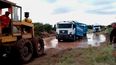 Camiones ganaderos se quedaron atascados en General Alvear al intentar sacar hacienda