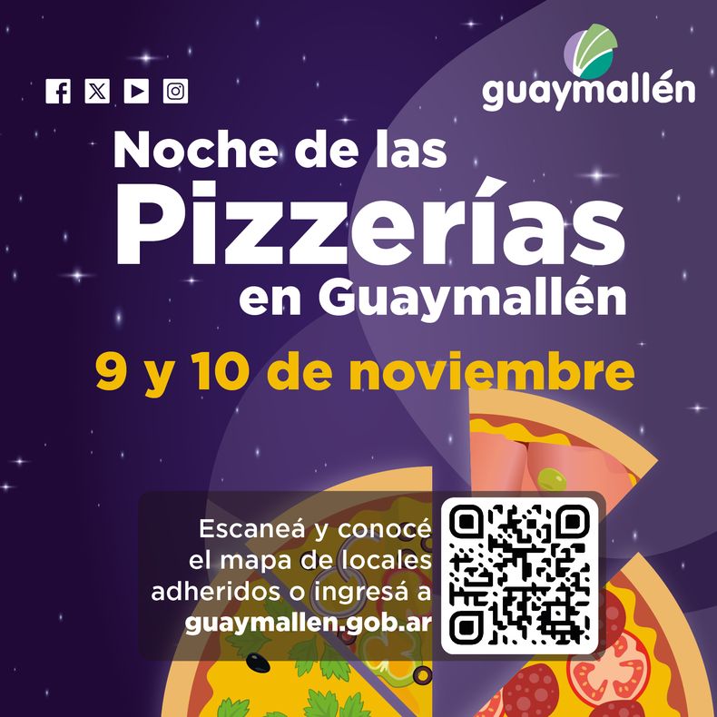 Noche de las Pizzerías en Guaymallén.