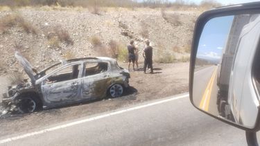 Sitio Andino | auto incendio ruta 7