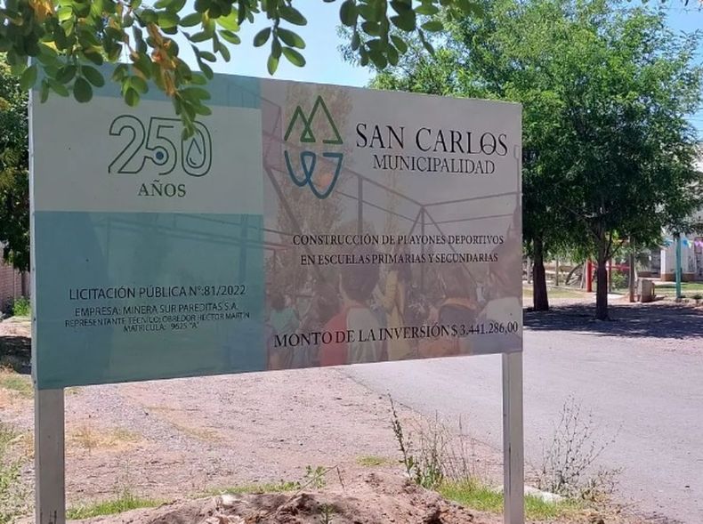 San Carlos realizará una importante inversión en playones deportivos