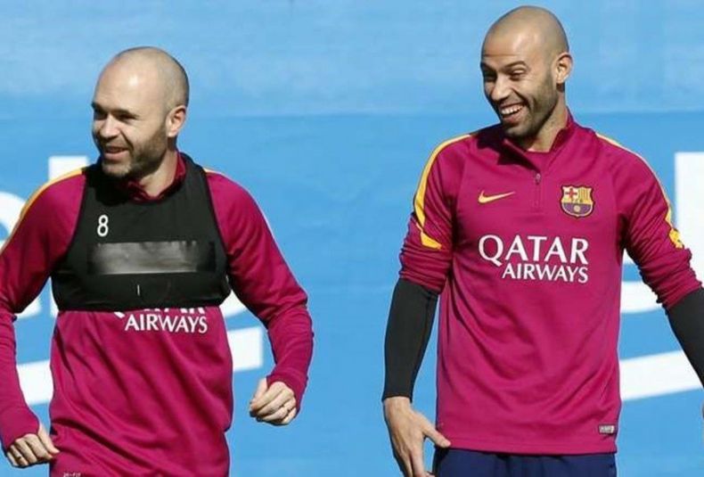 Iniesta y Mascherano