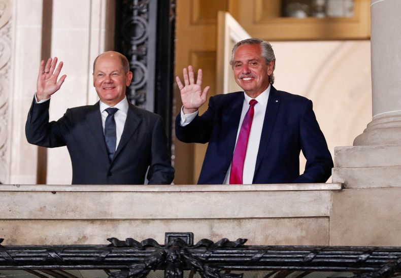 Alberto Fernández mantuvo una reunión con el canciller de Alemania, Olaf Scholz.