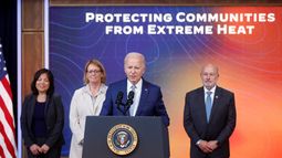 Joe Biden, en el anuncio de medidas por la intensa ola de calor.