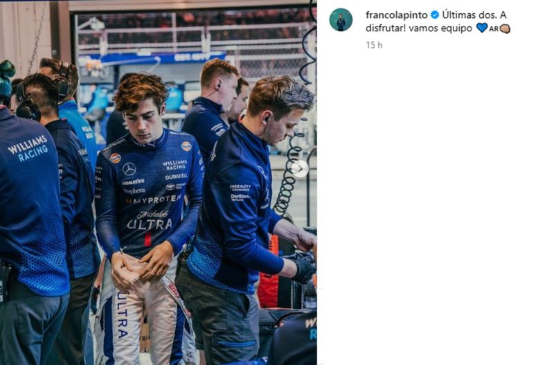 Franco Colapinto ya palpita el Gran Premio de Qatar