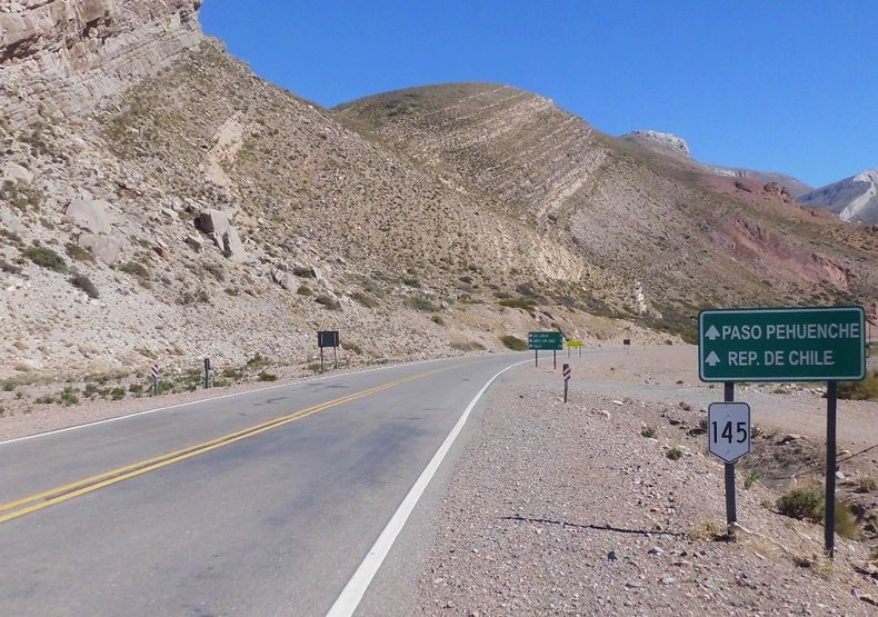 Paso Pehuenche, al sur de la provincia de Mendoza.