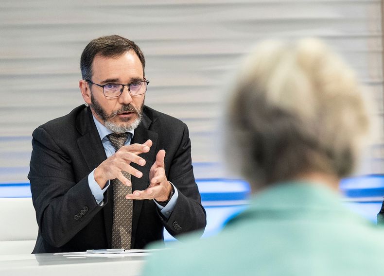 Pierre-Oliver Gourinchas, Consejero Económico y Director del Departamento de Estudios del FMI, durante la presentación del informe.