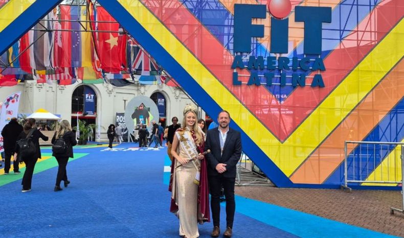 Daniel Von Zedtwitz y Catalina Di Marco en la Feria Internacional de Turismo (FIT).&nbsp;