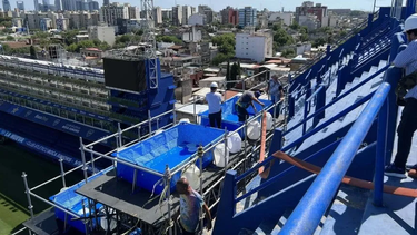 Una tribuna de La Bombonera inhabilitada.