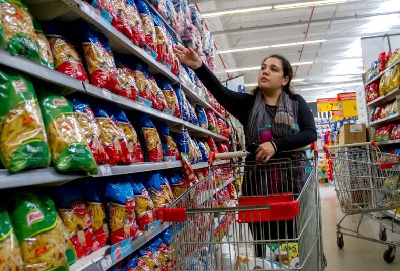 Supermercado consumo productos alimentos inflación