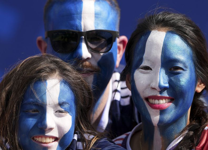 Aficionados de Escocia animan previo al partido del Grupo C de la fase de grupos de la Copa Mundial de la FIFA 2026 ante Marruecos, celebrado en el Estadio Boston, en Boston, Estados Unidos, el 19 de junio de 2026. Foto: NA/(Xinhua/Huang Zongzhi) (rtg) (da) (vf)