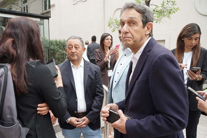 El intendente de Malargüe, Celso Jaque y el ex gobernador, Rodolfo Gabrielli.