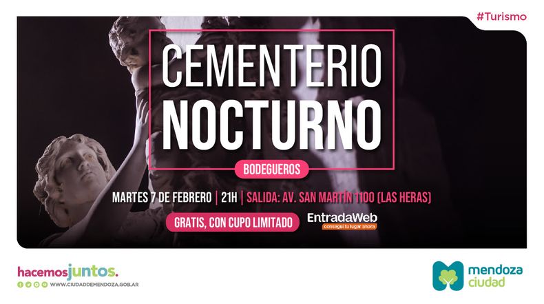 El cementerio de la Ciudad de Mendoza será sede de nuevos relatos nocturnos durante febrero