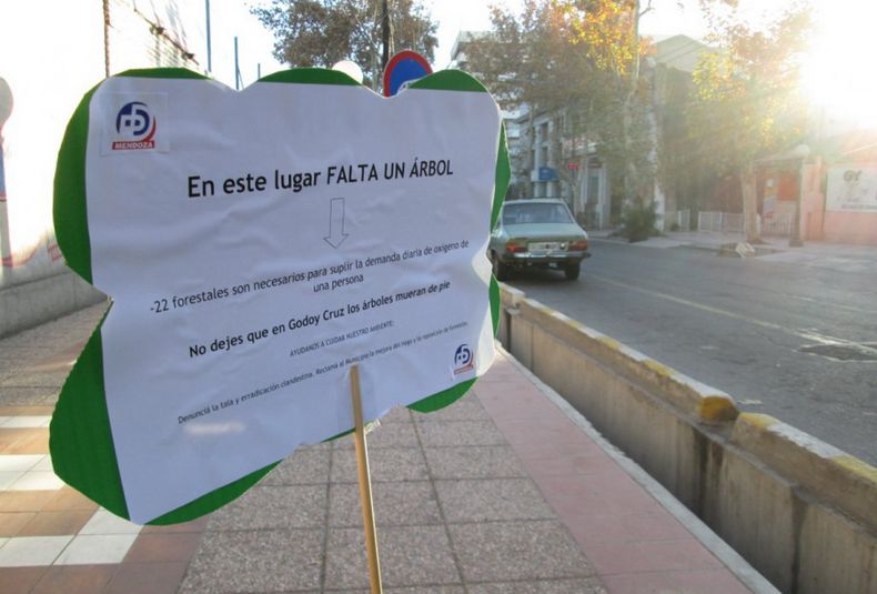 árboles en Godoy Cruz