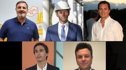 Arriba, Andrés Zavattieri (AEM); Matías Diaz Telli (UIM) y Eduardo Pulenta (CEM). Abajo, los economistas Rodrigo González y Nicolás Aroma. Todos hablaron de la economía de Mendoza.