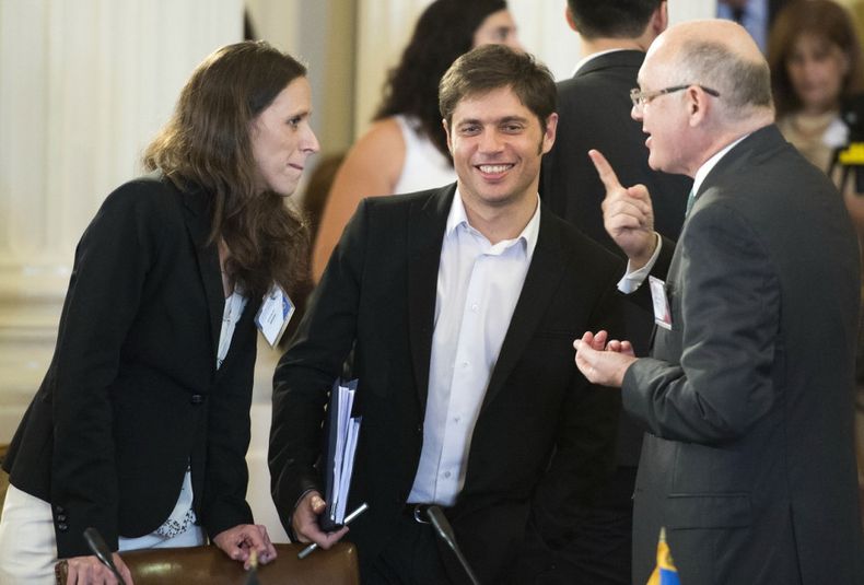 El canciller Héctor Timerman y el ministro de Economía, Axel Kicillof en la OEA.