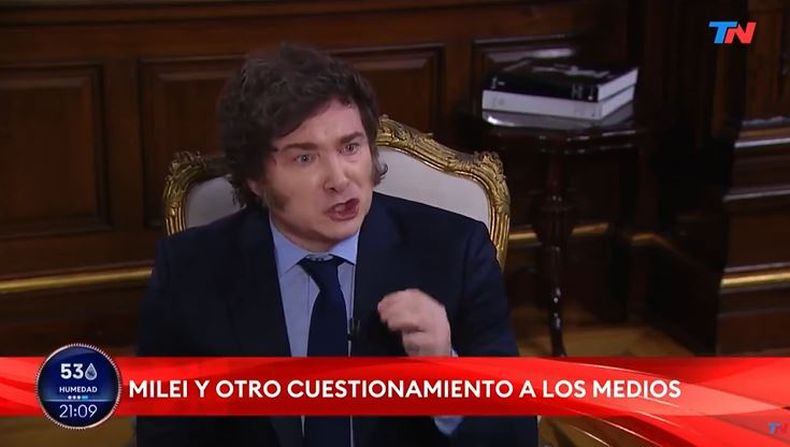 Milei se sacó en una entrevista con TN y llamó mentiroso al periodista Marcelo Bonelli.
