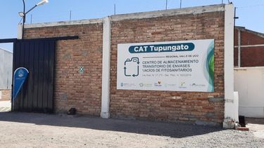 Centro de Almacenamiento Transitorio de envases dispuesto por ISCAMEN para Valle de Uco