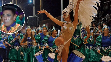 Brian Sarmiento en el carnaval de Gualeguaychú.