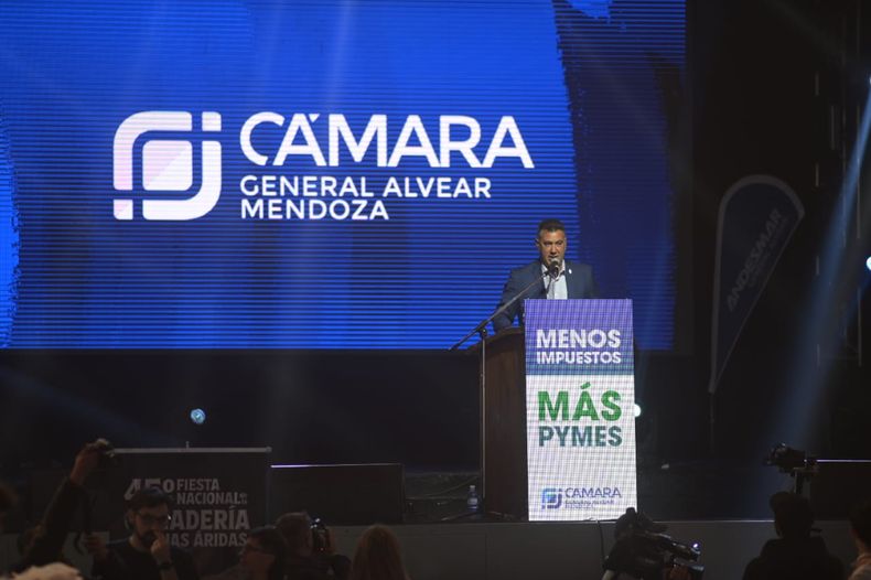 Germán Herrada, durante su discurso en Fiesta Nacional de la Ganadería Germán Herrada, durante su discurso en Fiesta Nacional de la Ganadería