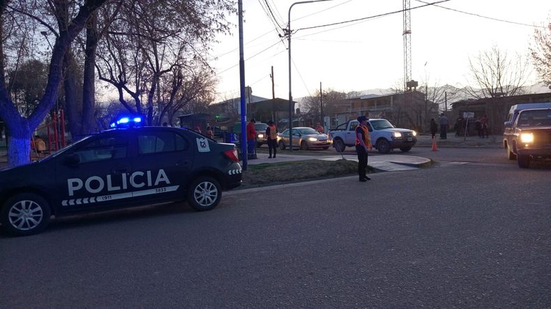 El control de la Policía de Mendoza se extendió durante horas.