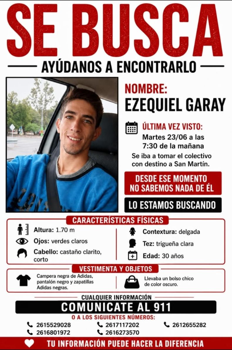 La familia solicitó la colaboración de la comunidad.