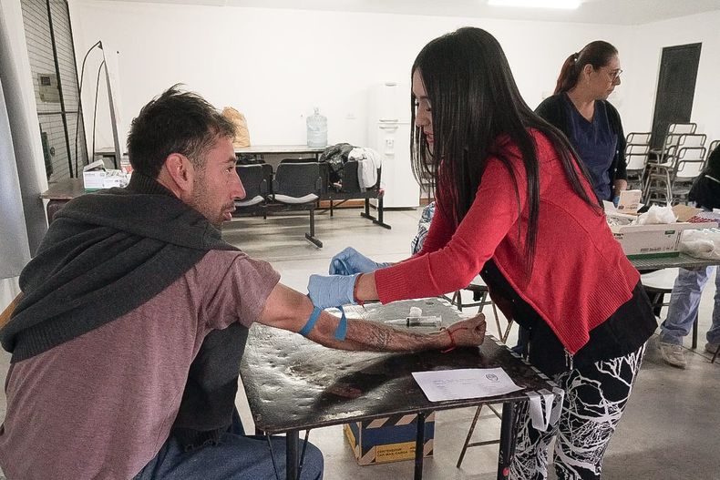 Varias de las personas en situación de calle completaron su esquema de vacunación.