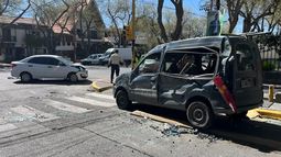 Aparatoso accidente vial en plena Quinta Sección