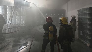 Importante incendio en Guaymallén. Importante incendio en Guaymallén.