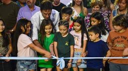 Emir Andraos, intendente de Tunuyán en la inauguración del Boulevard.