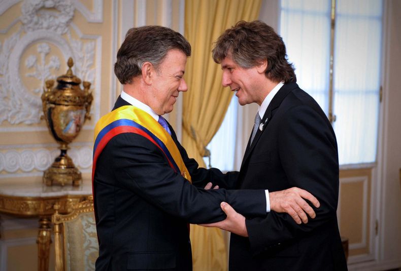 Amado Boudou y Juan Manuel Santos