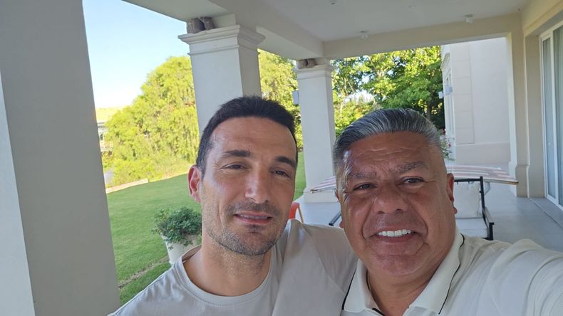 Lionel Scaloni, Chiqui Tapia, reunión 15 de enero 2024