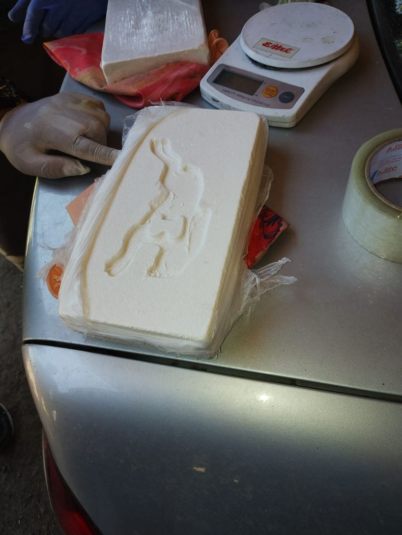 La cocaína tenía una marca con un relieve parecido a un conejo. Investigan de dónde proviene. 