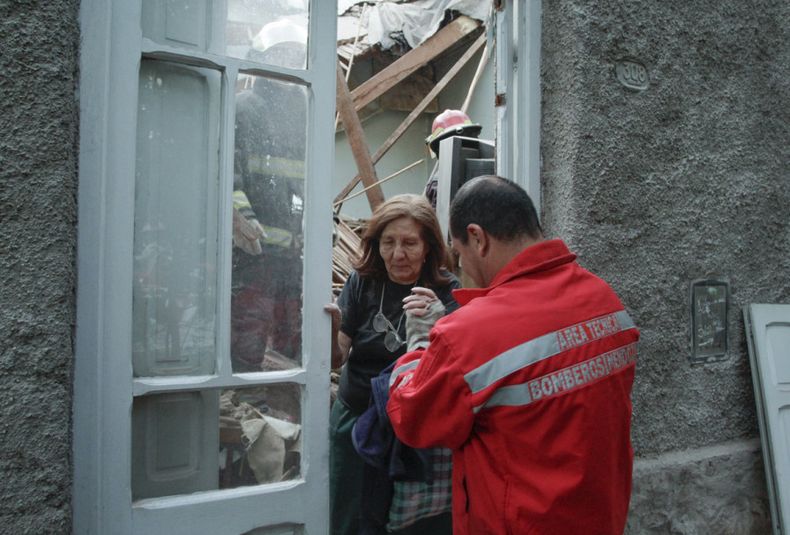 Derrumbe de casa ciudad