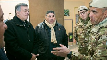 Orozco, estuvo este miércoles en Uspallata y se puso al frente del comité de crisis organizado tras las nevadas en alta montaña.