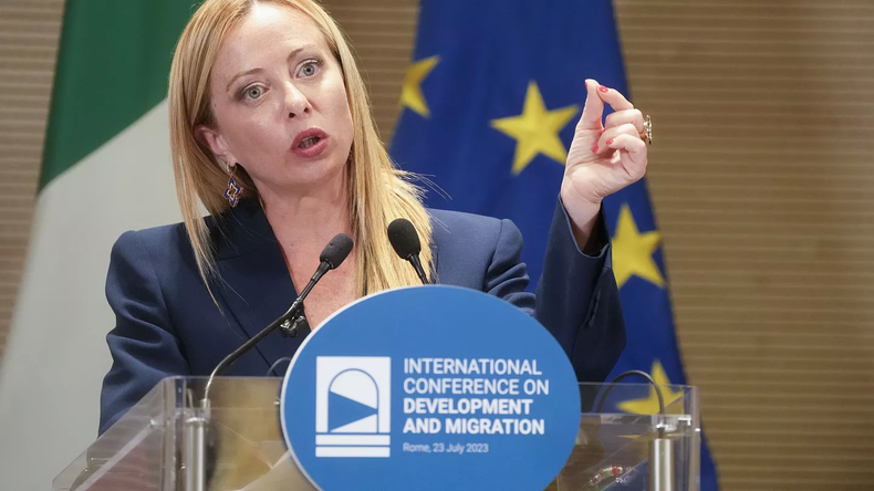 La primera ministra de Italia, Giorgia Meloni.&nbsp;
