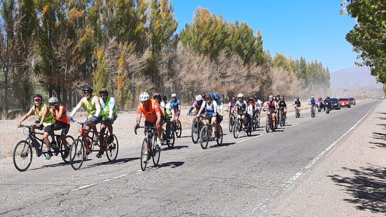 Ingreso en bicicleta a Malargüe, y con dirección al Océano Atlántico.&nbsp;