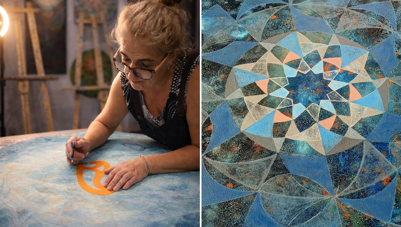 Fabiana Prieto desarrolla desde hace años una producción artística que abarca pintura, collage, acuarela y técnicas mixtas.