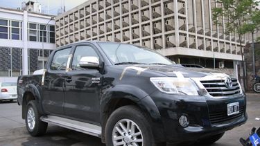 Sitio Andino | La camioneta Toyota Hilux que le robaron a la víctima fatal durante el ataque.