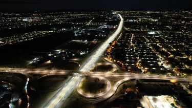 Avanzan las obras en el Acceso Sur de Mendoza.