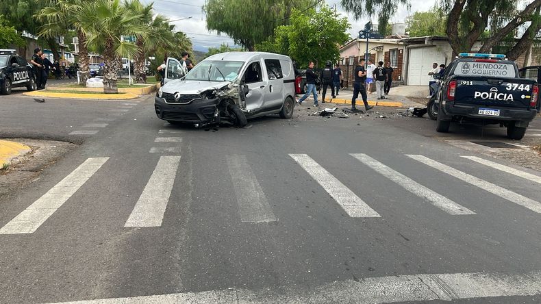Persecución y choque en Godoy Cruz.&nbsp;