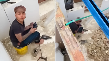 Viral: obrero fingió trabajar, lo grabaron y mirá lo que le pasó.