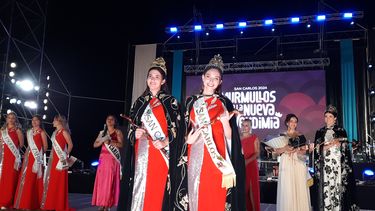 Rocío y Micaela, reina y virreina de la Vendimia 2024 de San Carlos.