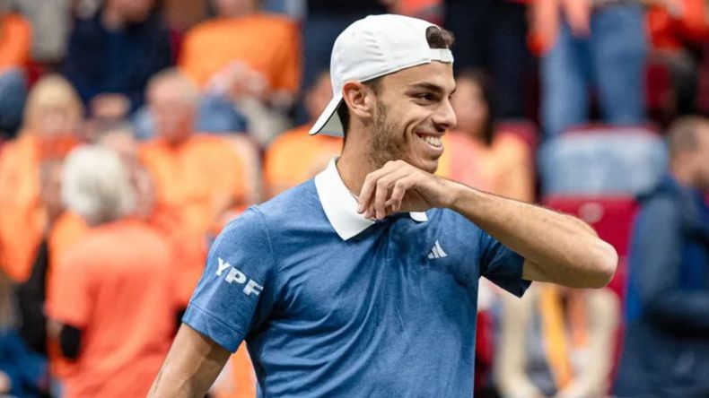 Francisco Cerúndolo venció a Botic Van de Zandschulp por 7-6 y 6-1 en Groningen y puso a Argentina con una buena diferencia en la serie.