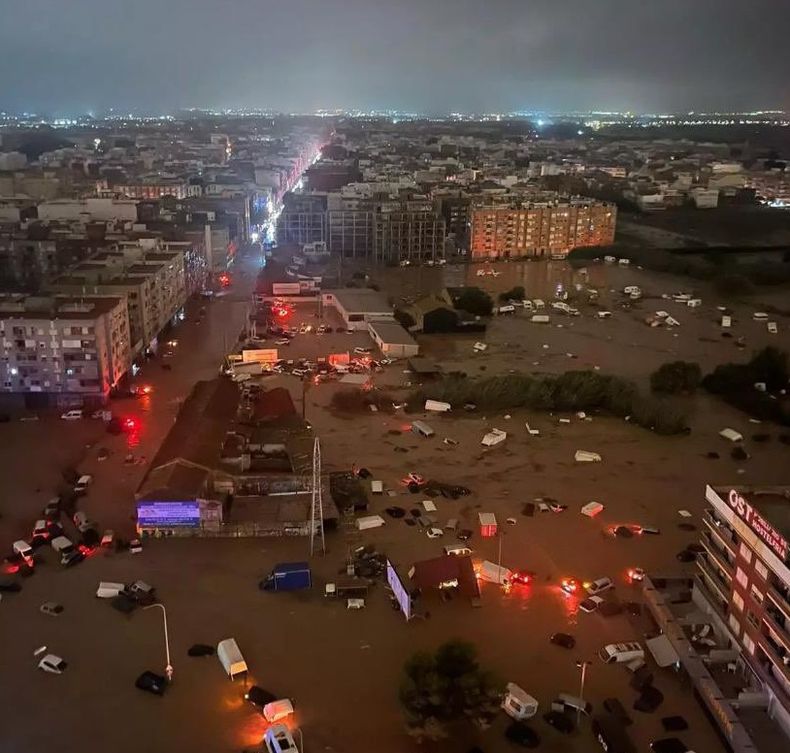 Valencia bajo el agua.
