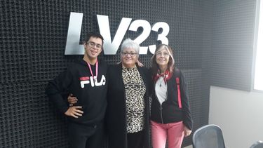 Juani visitó los estudios de LV23 Radio Río Atuel