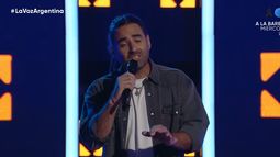 La Voz: el mendocino Lucho Aberastain sigue en el programa.