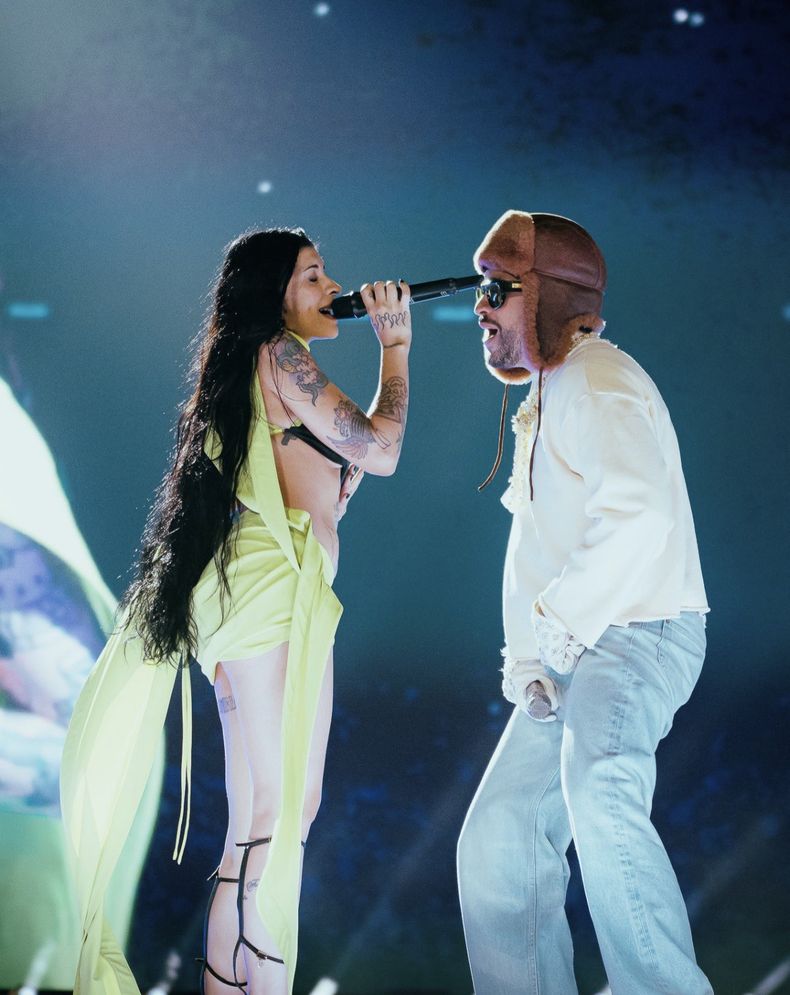 Cazzu estuvo presente en la segunda noche de Bad Bunny en Argentina